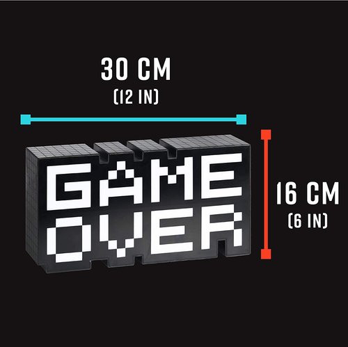 Velador Led Game Over 8bits pixelado