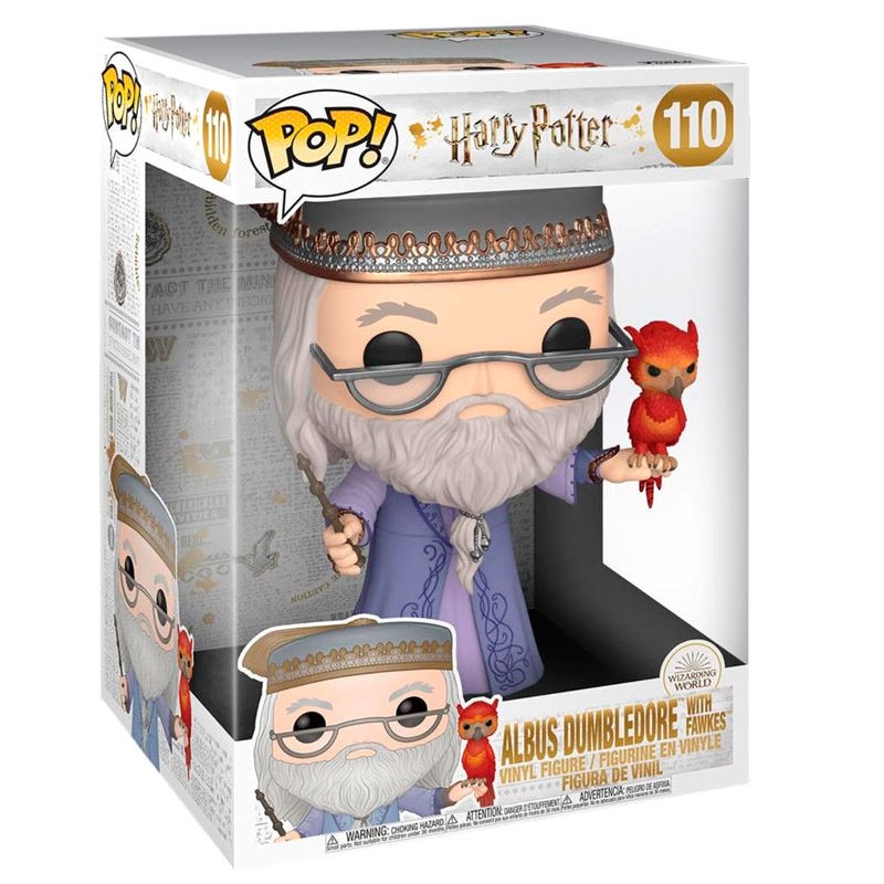 FUNKO POP HARRY POTTER ALBUS DUMBLEDORE WITH FAWKES 110 *SUPER SIZED 10"*