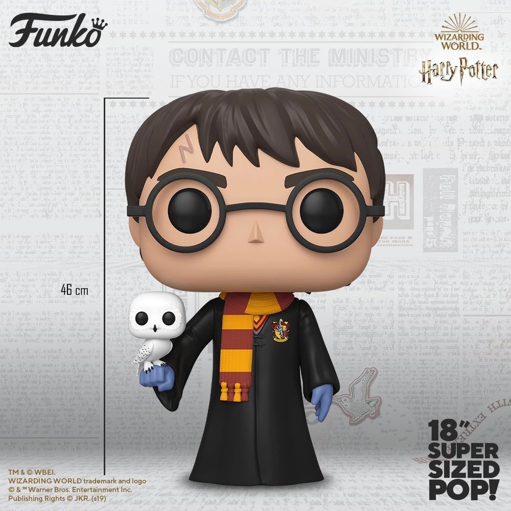 FUNKO POP HARRY POTTER - HARRY WITH HEDWIG (SUPER SIZED 18")