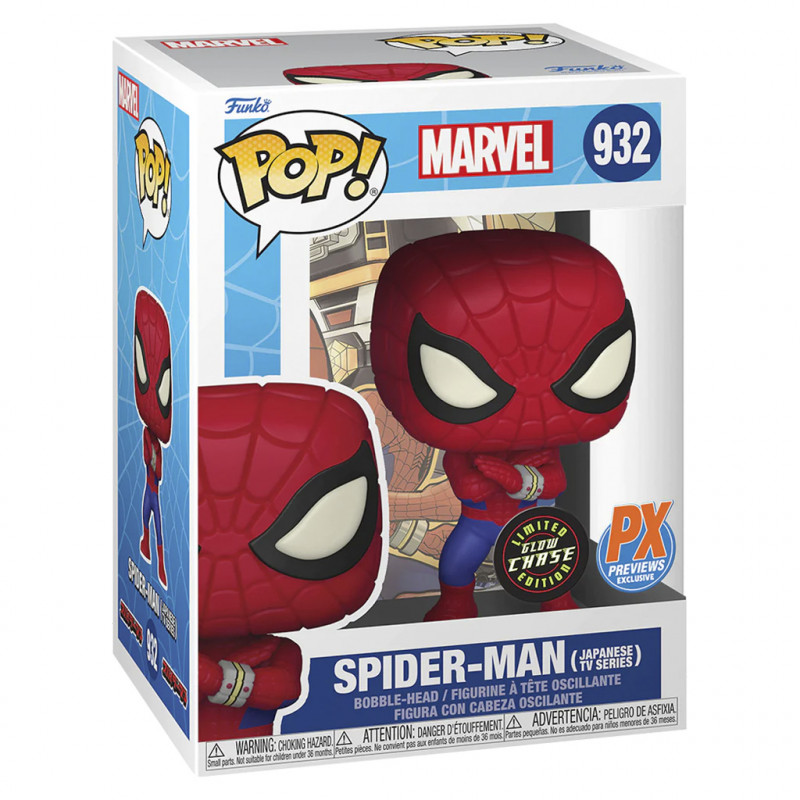 FUNKO POP CHASE MARVEL - SPIDER-MAN (JAPANESE TV SERIES) 932 SPECIAL EDITION *GLOWS*