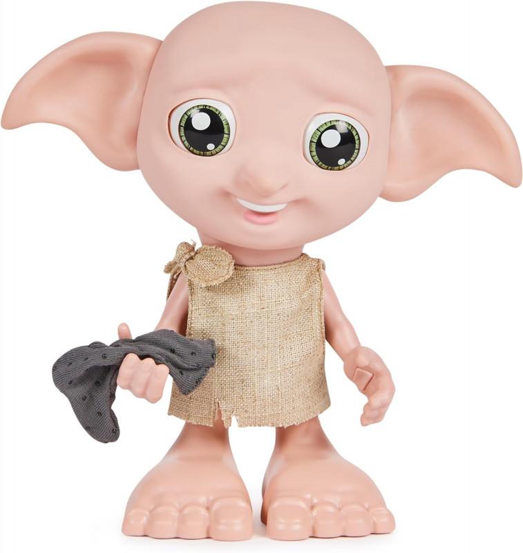 DOBBY ELF DOLL WITH SOCK HARRY POTTER, ANIMATRONIC INTERACTIVE MAGICAL