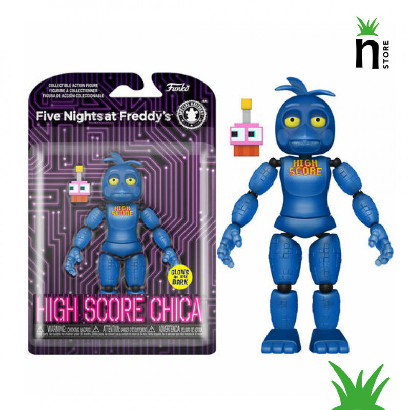 FUNKO ACTION FIVE NIGHTS AT FREDDYS - HIGH SCORE CHICA *GLOWS IN THE DARK*